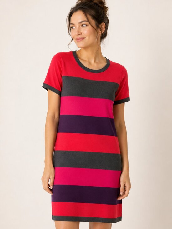 Calvin Klein Dresses & Skirts - Calvin Klein Striped Knit Dress, Size L